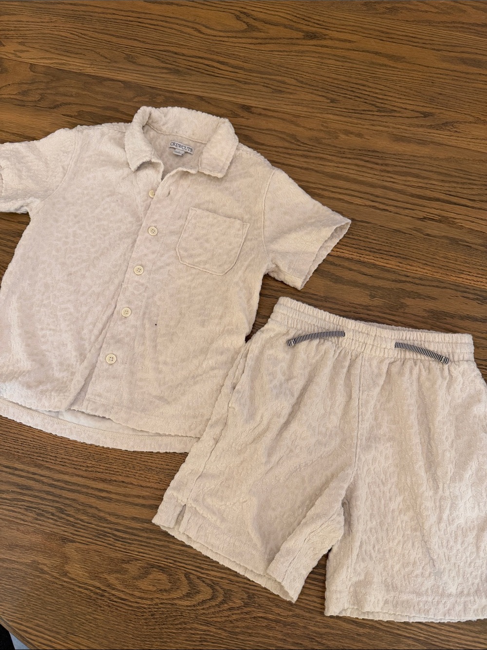 Crewcuts cheetah terry set